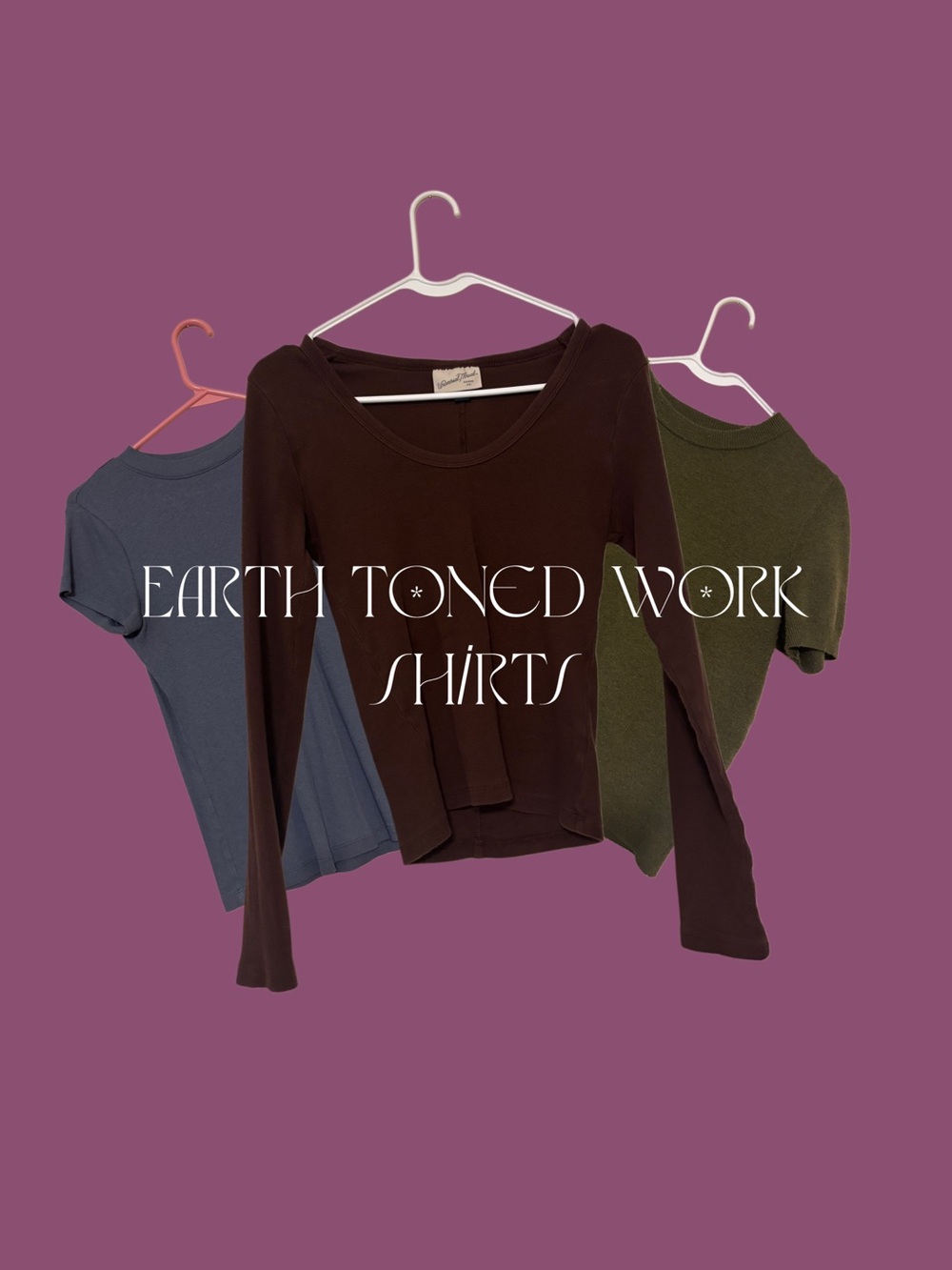 Earth-Toned Women's Work Shirts - Brown, Blue, and Green
